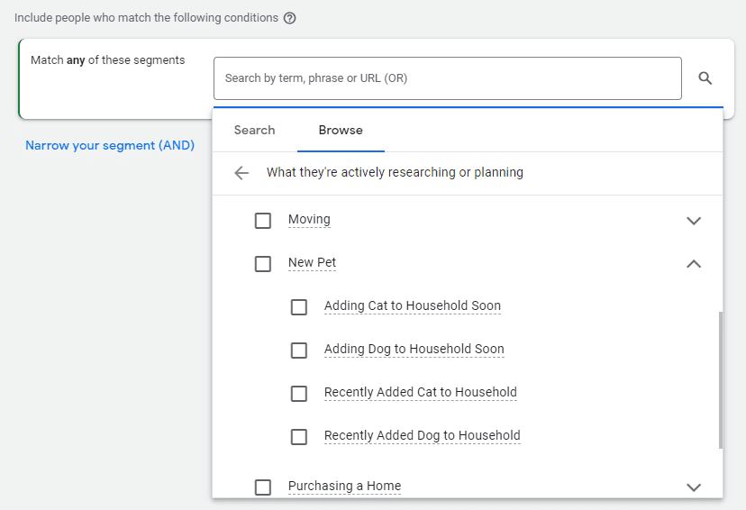 kohdista google mainonta elämänmuutokseen